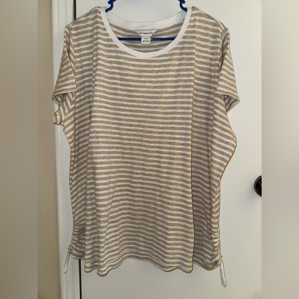 Liz Claiborne Striped Knit Shirt XXL